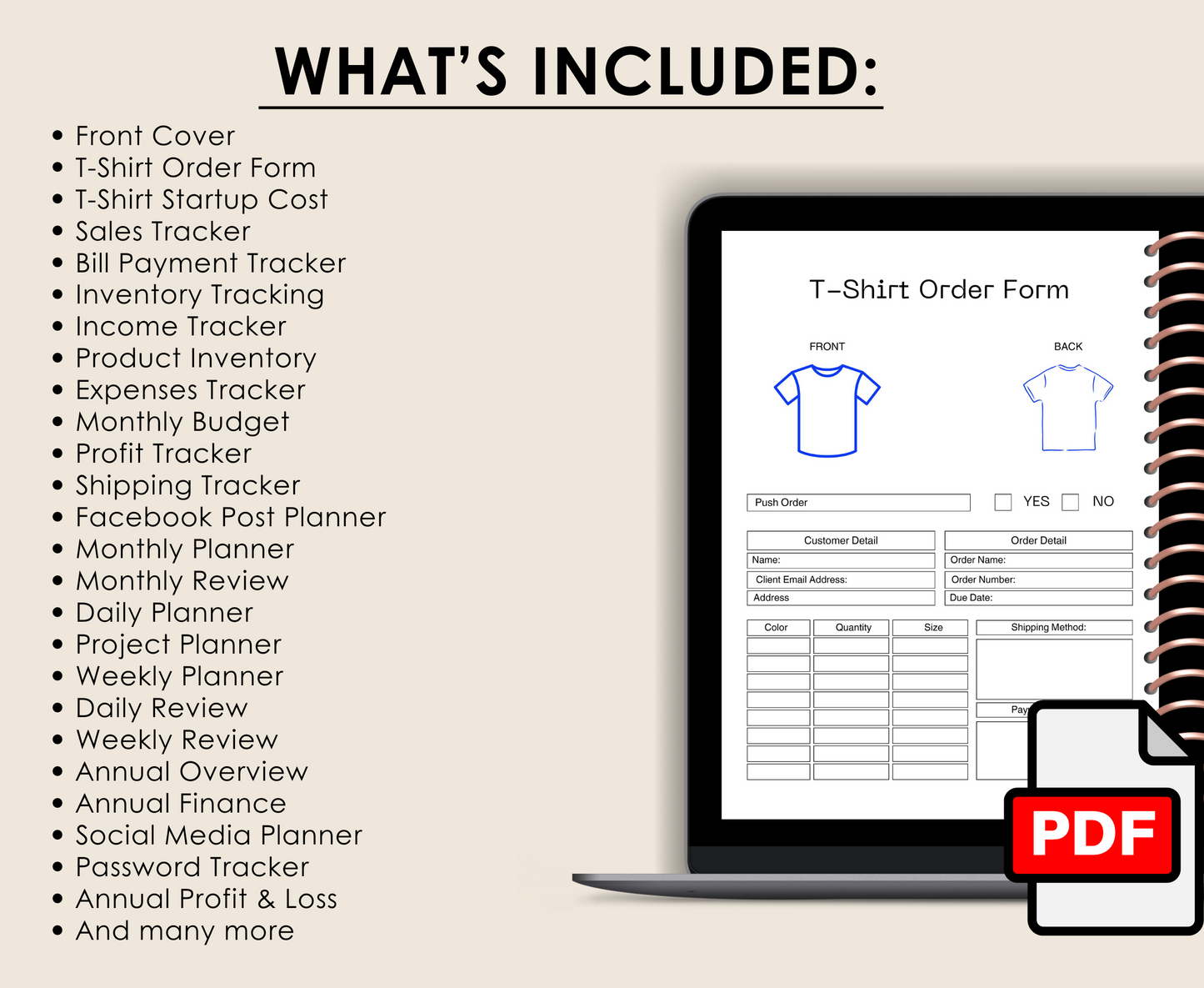 T-SHIRT BUSINESS PLANNER