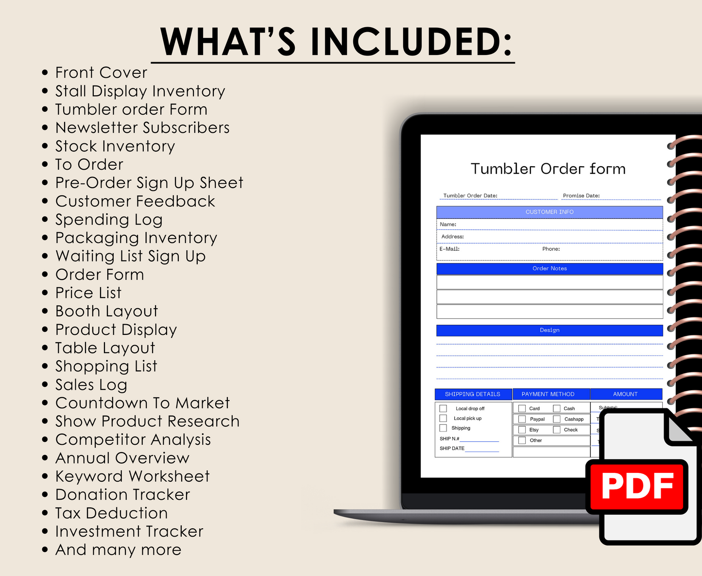 TUMBLER BUSINESS PLANNER
