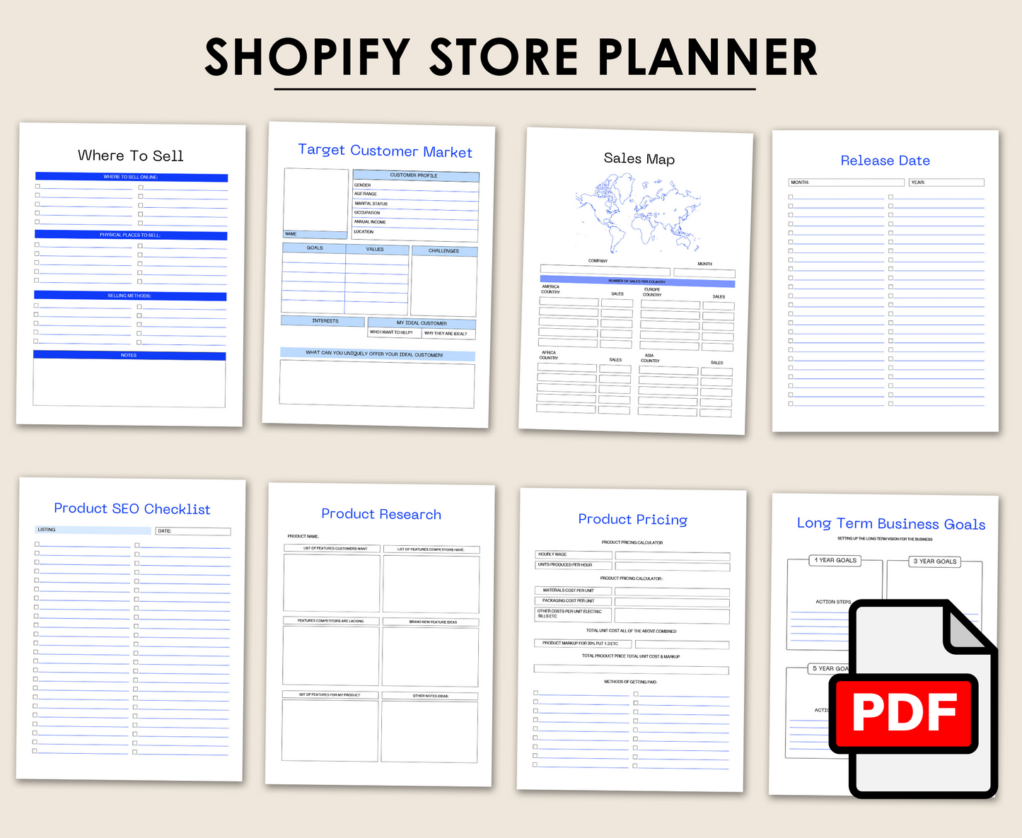SHOPIFY STORE PLANNER