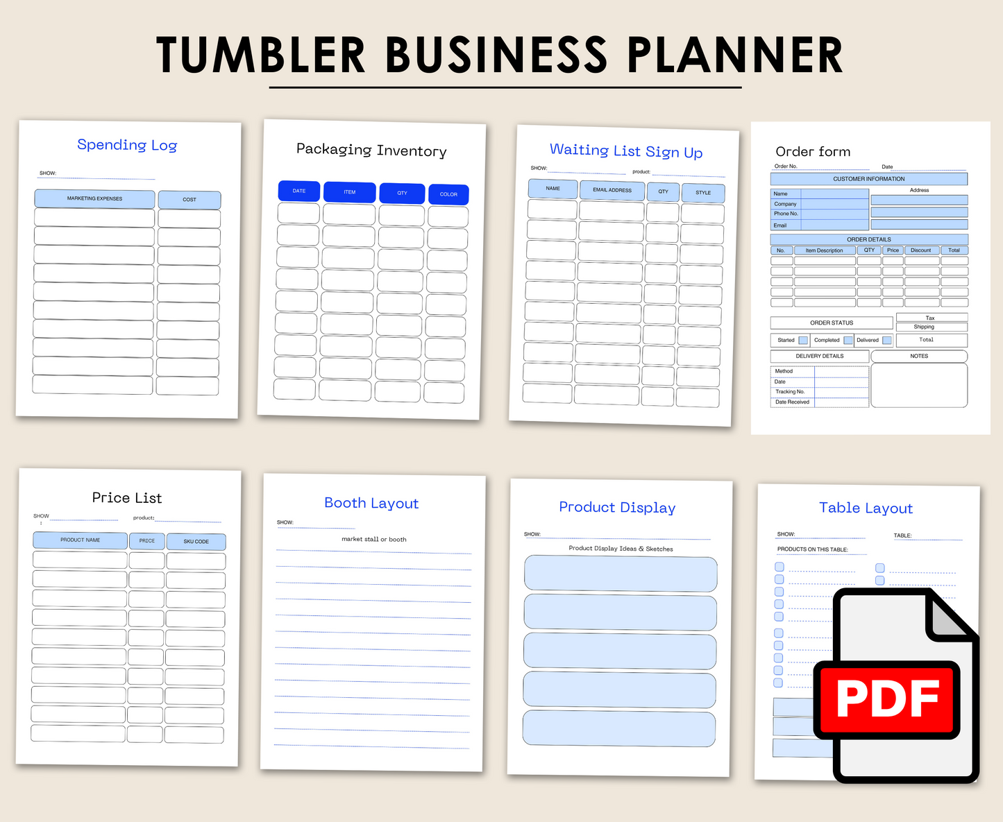 TUMBLER BUSINESS PLANNER