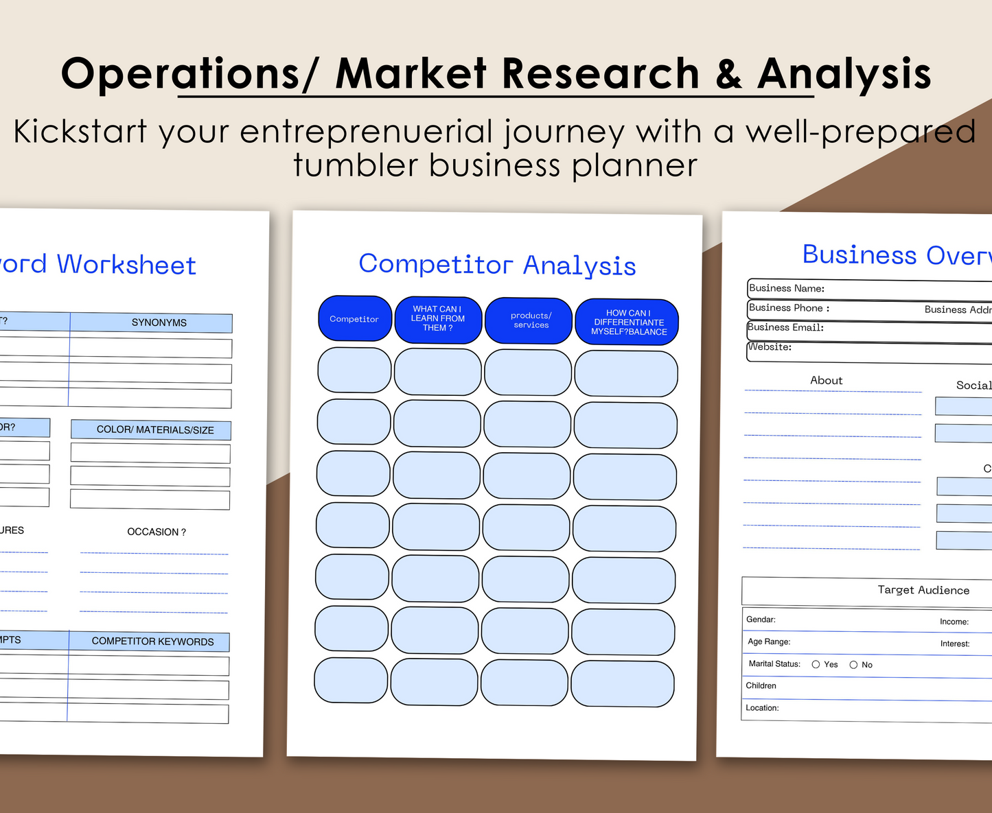TUMBLER BUSINESS PLANNER