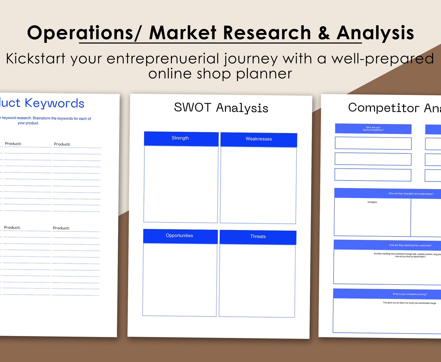 ONLINE SHOP PLANNER