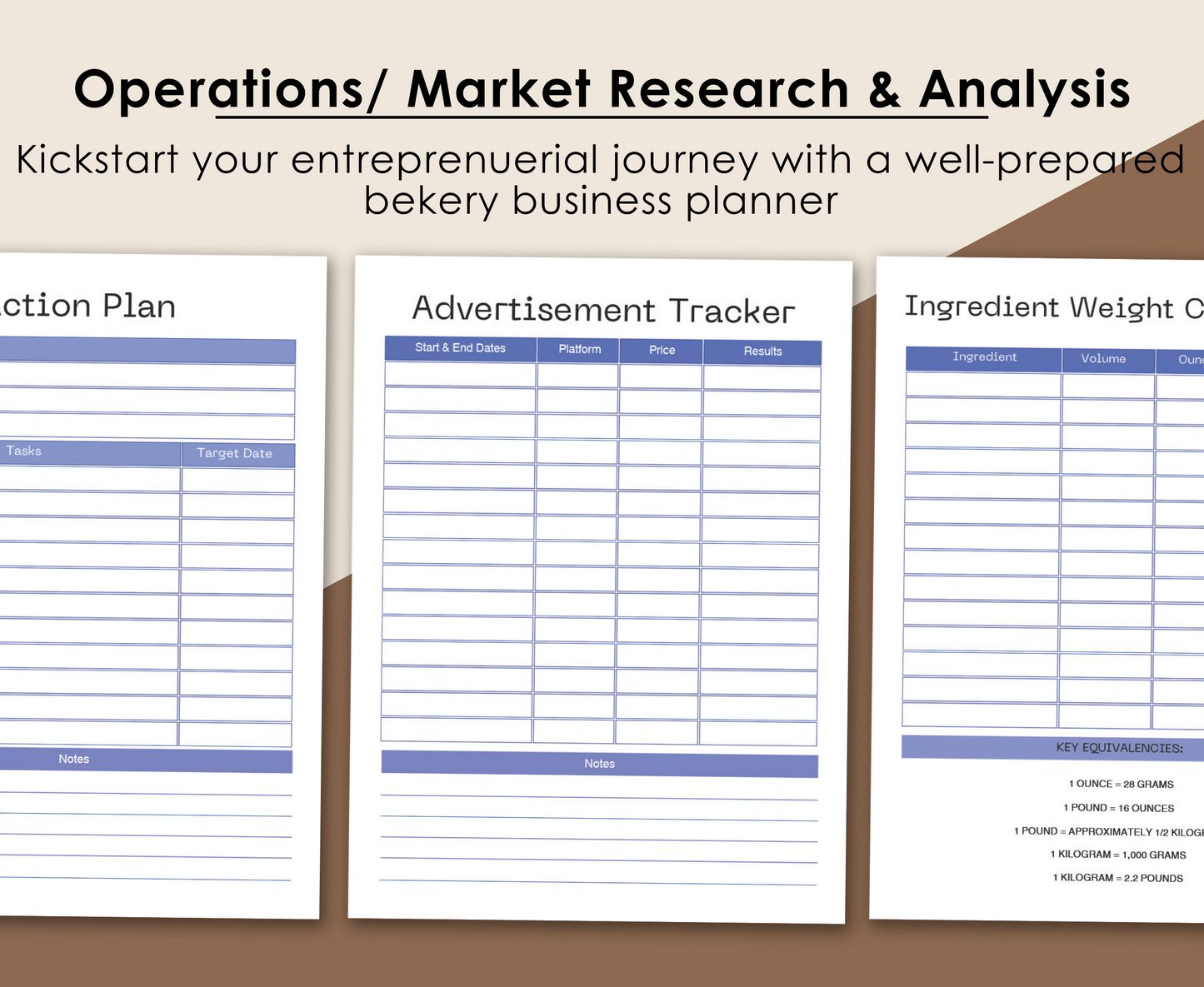 BAKERY BUSINESS PLANNER