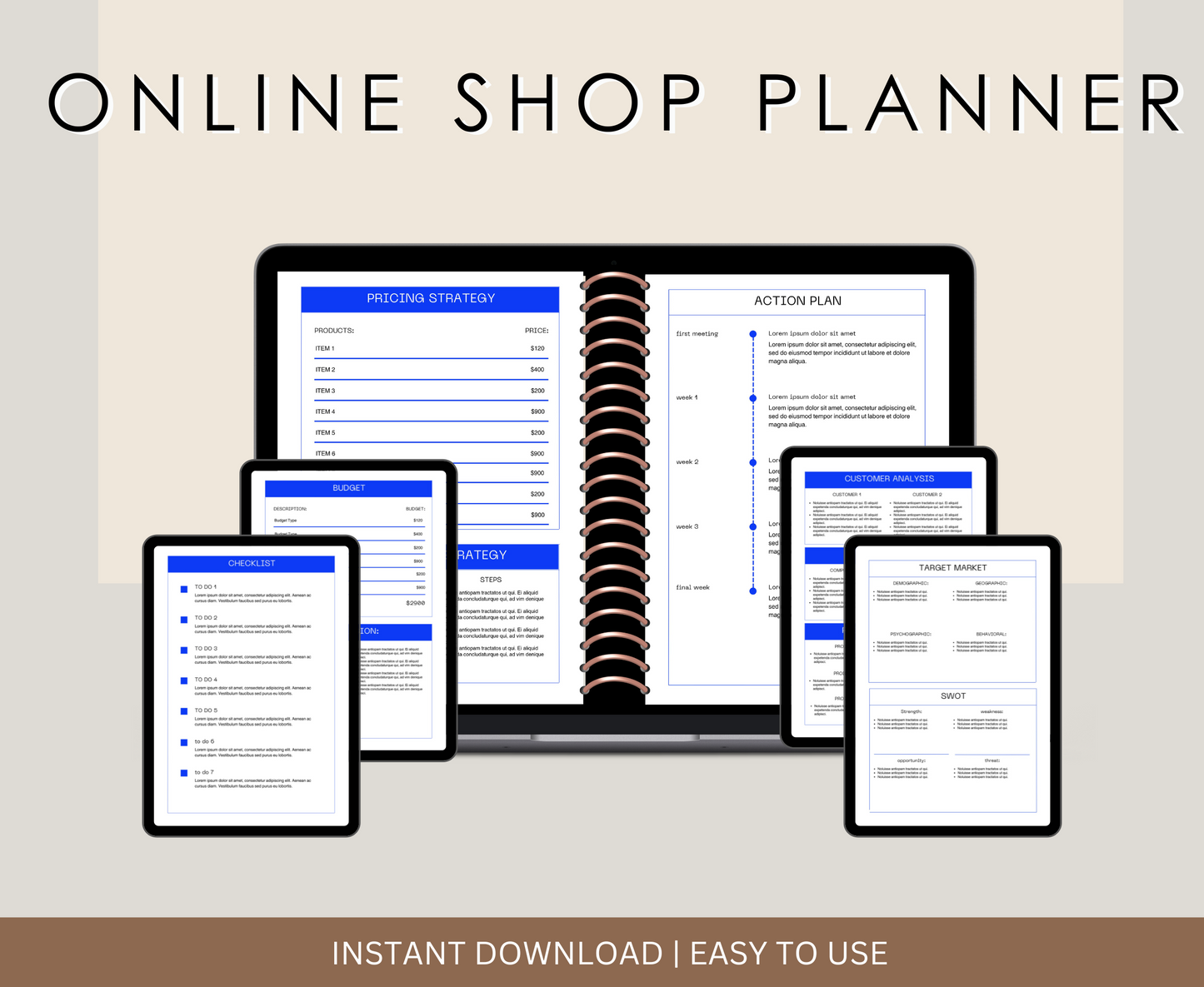 ONLINE SHOP PLANNER