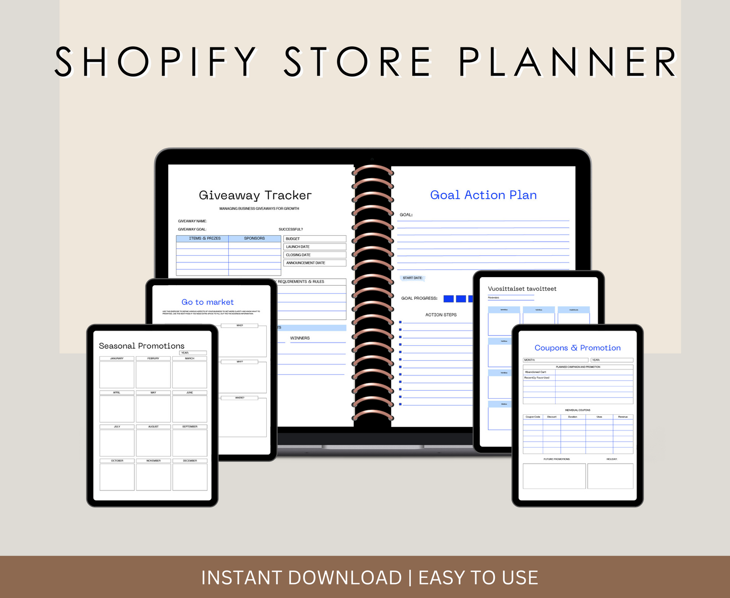 SHOPIFY STORE PLANNER