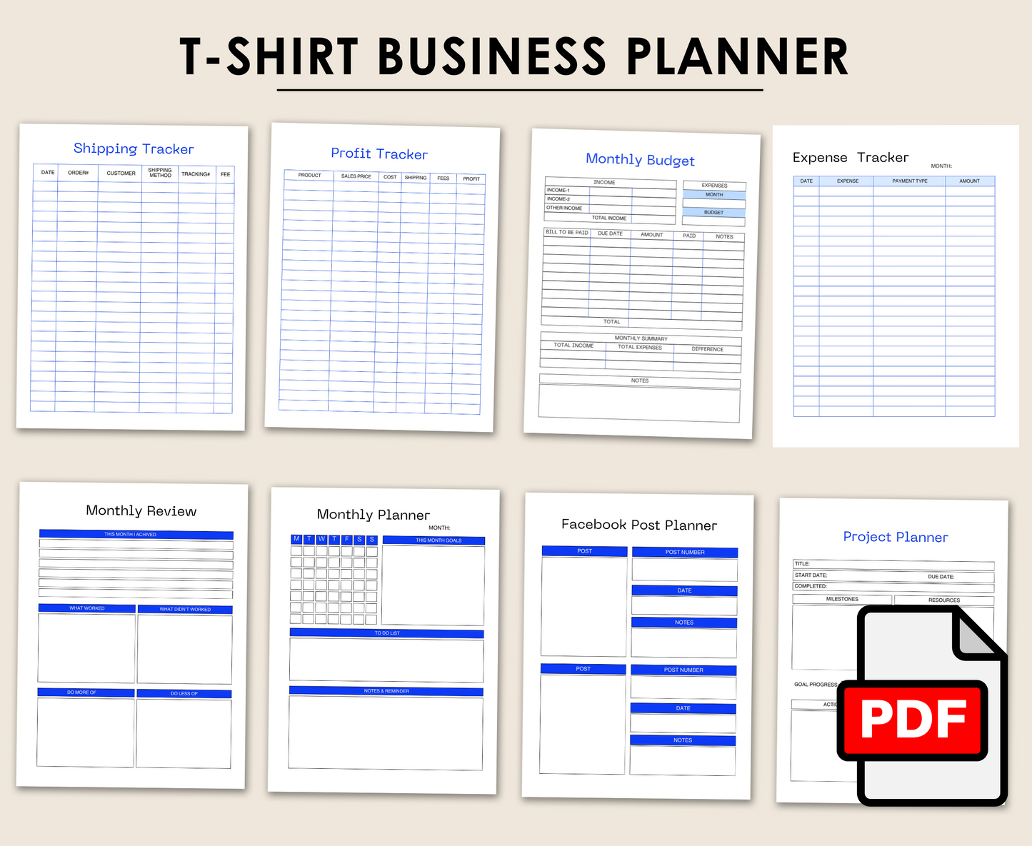 T-SHIRT BUSINESS PLANNER