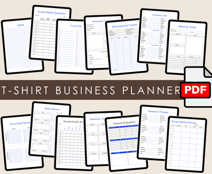 T-SHIRT BUSINESS PLANNER
